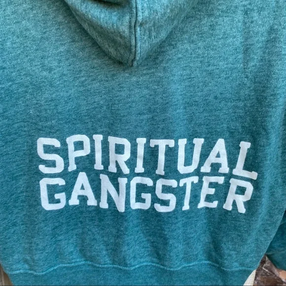✨ SPIRITUAL GANGSTER RETRO VARSITY STRIPE RILEY ZIP UP HOODIE JACKET XS NWOT - Picture 9 of 16